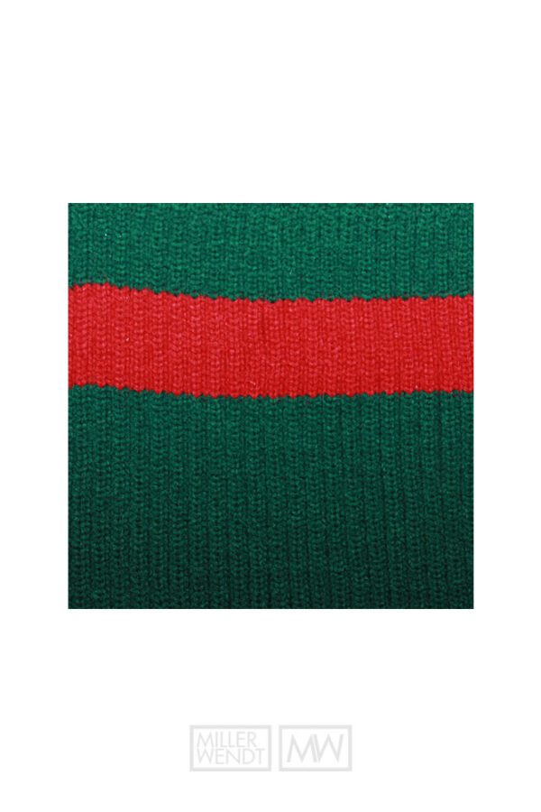 Knit Green Red Stripe Cuff